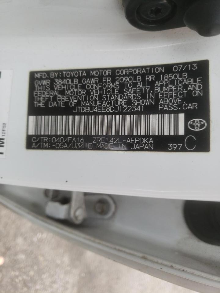 Photo 10 from auction – 2013 TOYOTA COROLLA BA with VIN JTDBU4EE8DJ122341