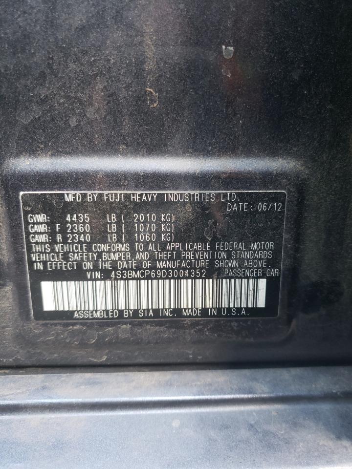 Photo 10 from auction – 2013 SUBARU LEGACY 2.5 with VIN 4S3BMCP69D3004352