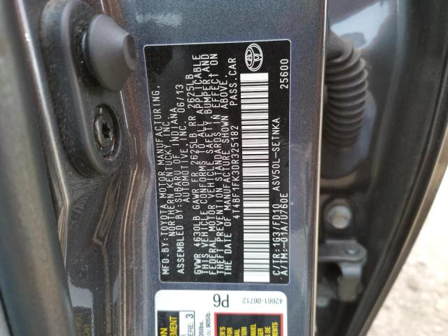 Photo 10 from auction – 2013 TOYOTA CAMRY L with VIN 4T4BF1FK3DR325182