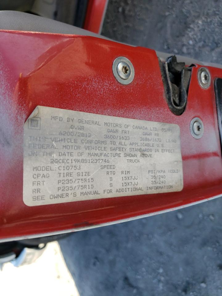 Photo 10 from auction – 1995 CHEVROLET GMT-400 C1 with VIN 2GCEC19K8S1239746