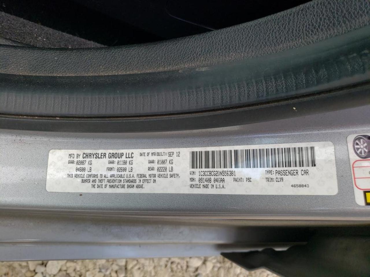 Photo 10 from auction – 2013 CHRYSLER 200 LIMITE with VIN 1C3CCBCG2DN556381
