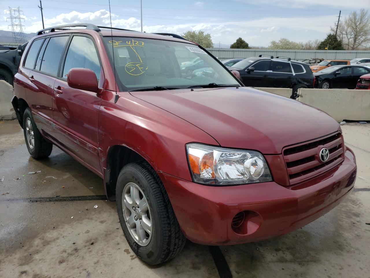 TOYOTA HIGHLANDER 2007 with VIN JTEEP21A870214213 - Photo from auction
