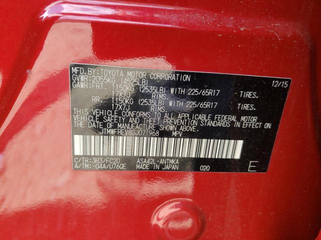 Photo 10 from auction – 2016 TOYOTA RAV4 XLE with VIN JTMWFREV8GJ071968