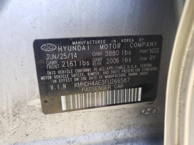 Photo 10 from auction – 2015 HYUNDAI ELANTRA SE with VIN KMHDH4AE3FU266587