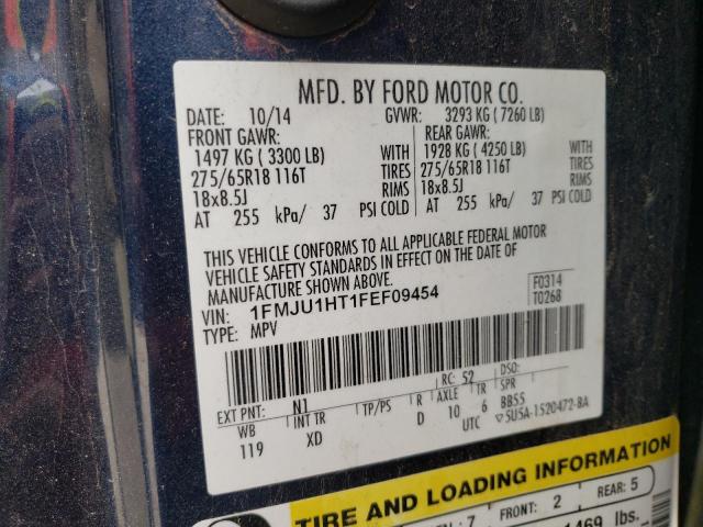 Photo 10 from auction – 2015 FORD EXPEDITION with VIN 1FMJU1HT1FEF09454
