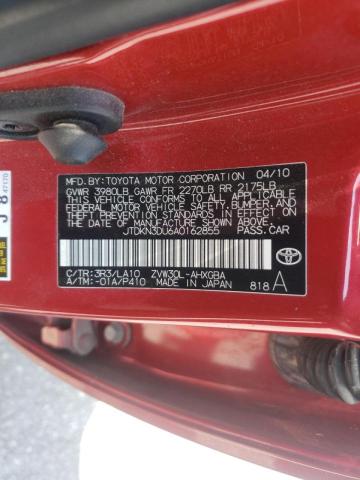 Photo 10 from auction – 2010 TOYOTA PRIUS with VIN JTDKN3DU6A0162855