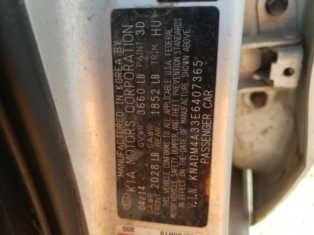 Photo 10 from auction – 2014 KIA RIO LX with VIN KNADM4A33E6407365