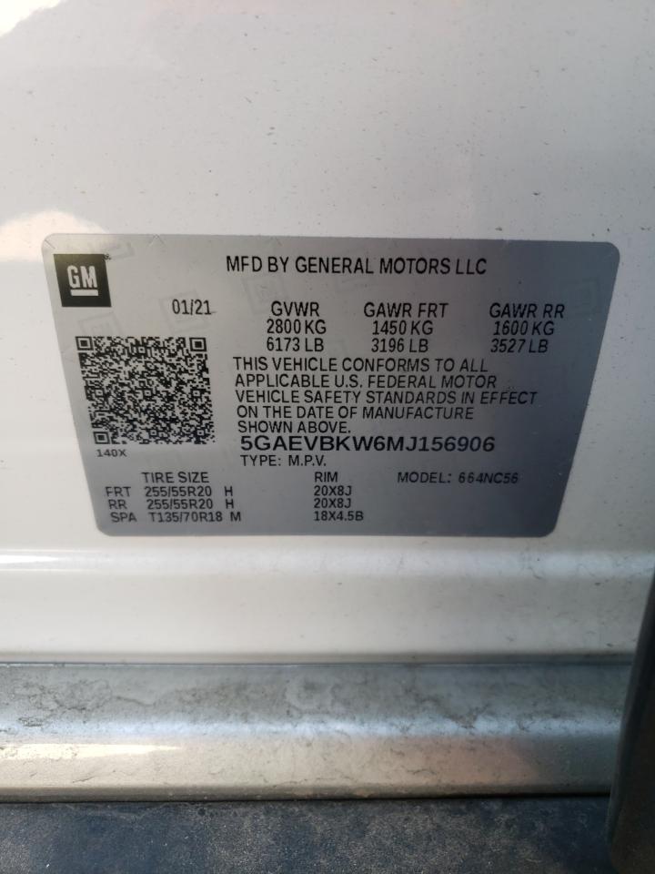 Zdjęcie 10 z aukcji – 2021 BUICK ENCLAVE PR z VIN 5GAEVBKW6MJ156906