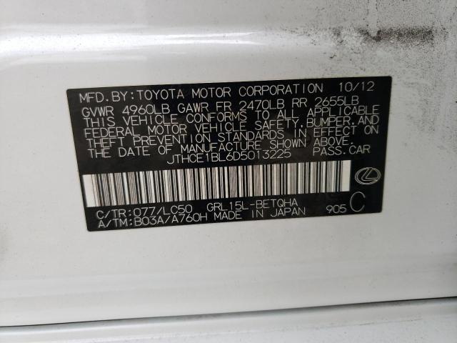 Photo 10 from auction – 2013 LEXUS GS 350 with VIN JTHCE1BL6D5013225