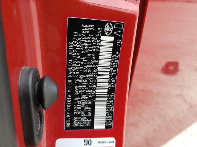 Photo 10 from auction – 2014 TOYOTA COROLLA L with VIN 2T1BURHE4EC160560