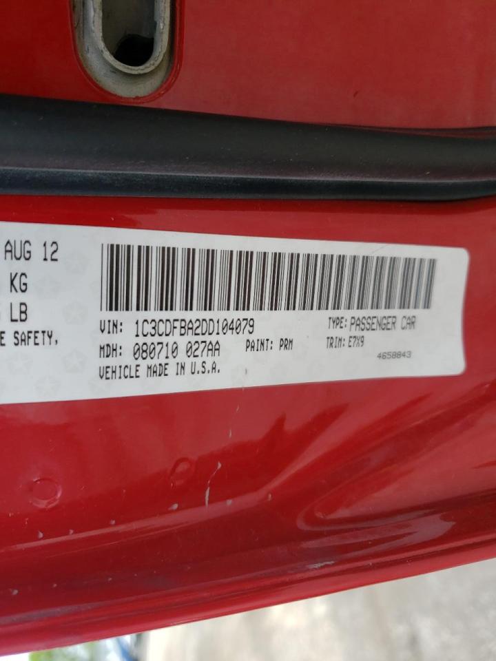 Photo 10 from auction – 2013 DODGE DART SXT with VIN 1C3CDFBA2DD104079