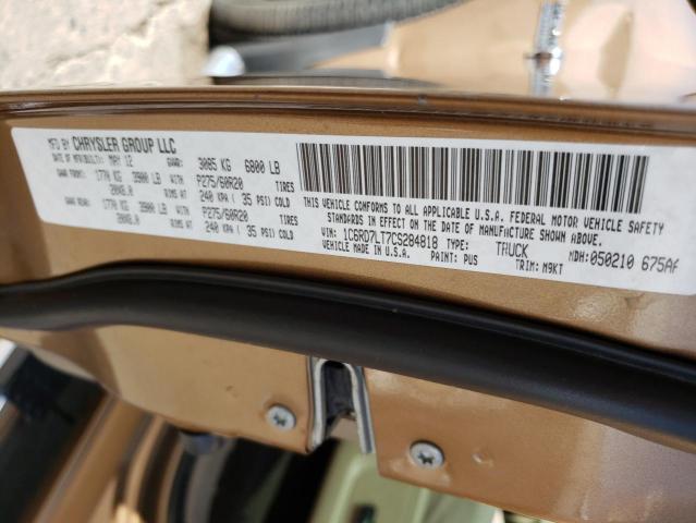 Photo 10 from auction – 2012 DODGE RAM 1500 S with VIN 1C6RD7LT7CS284818