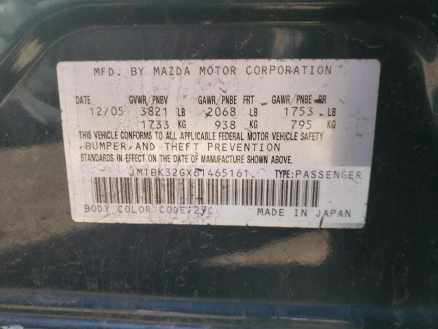Photo 10 from auction – 2006 MAZDA 3 I with VIN JM1BK32GX61465161