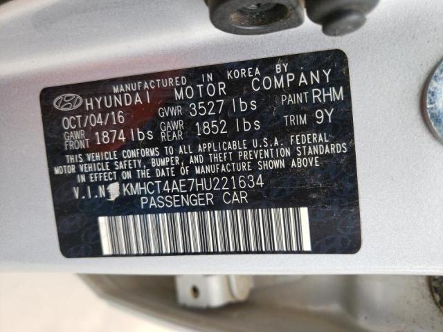 Photo 10 from auction – 2017 HYUNDAI ACCENT SE with VIN KMHCT4AE7HU221634