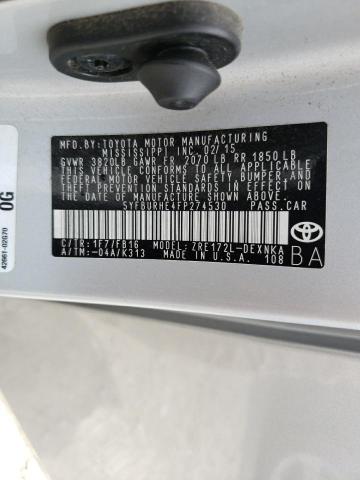 Photo 10 from auction – 2015 TOYOTA COROLLA L with VIN 5YFBURHE4FP274530
