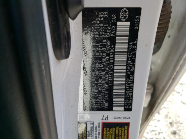 Photo 10 from auction – 2015 TOYOTA CAMRY LE with VIN 4T1BF1FK2FU487804