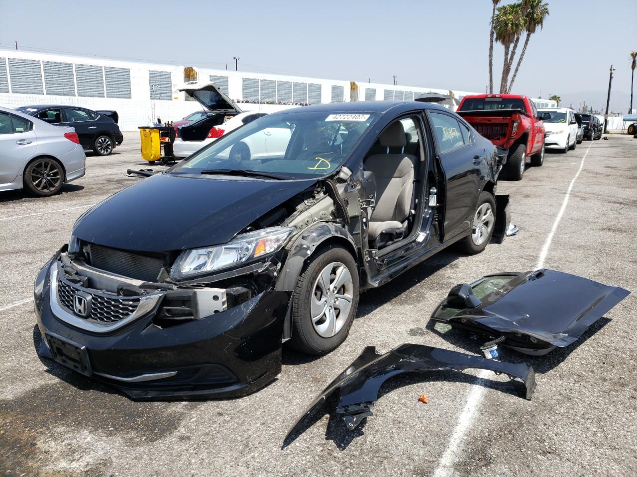 Photo 2 from auction – 2013 HONDA CIVIC LX with VIN 19XFB2F5XDE245811