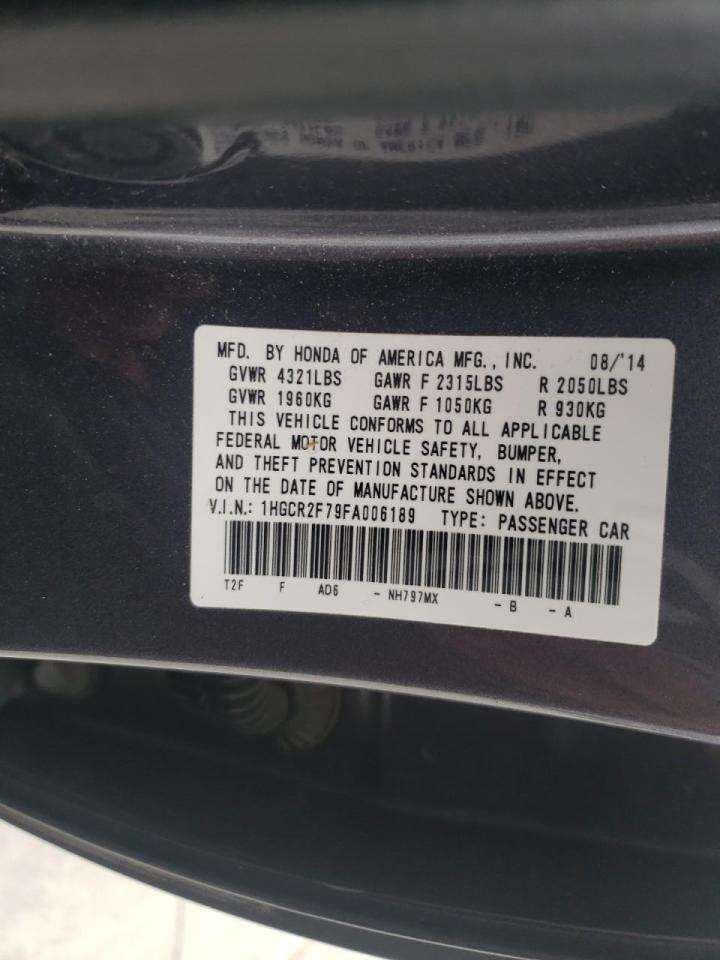 Photo 10 from auction – 2015 HONDA ACCORD EX with VIN 1HGCR2F79FA006189