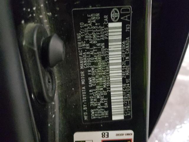 TOYOTA COROLLA BA 2010 with VIN 2T1BU4EE8AC515232 - Photo from auction