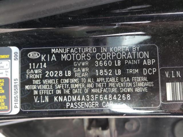 Photo 10 from auction – 2015 KIA RIO LX with VIN KNADM4A33F6484268