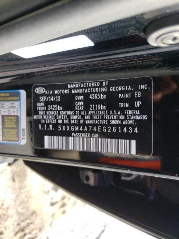 Photo 10 from auction – 2014 KIA OPTIMA LX with VIN 5XXGM4A74EG261434