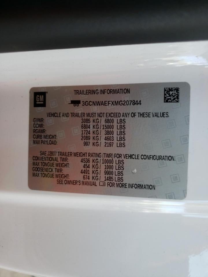 Photo 10 from auction – 2021 CHEVROLET SILVERADO with VIN 3GCNWAEFXMG207844