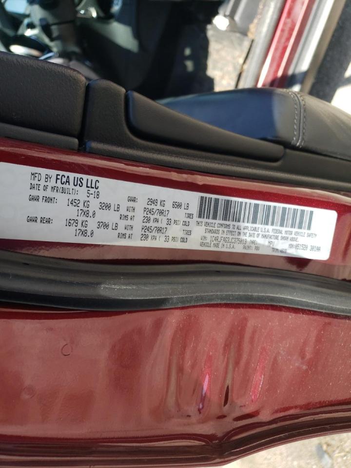 Photo 10 from auction – 2018 JEEP GRAND CHER with VIN 1C4RJFAG3JC375013