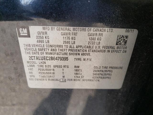 Photo 10 from auction – 2011 GMC TERRAIN SL with VIN 2CTALUEC2B6479395