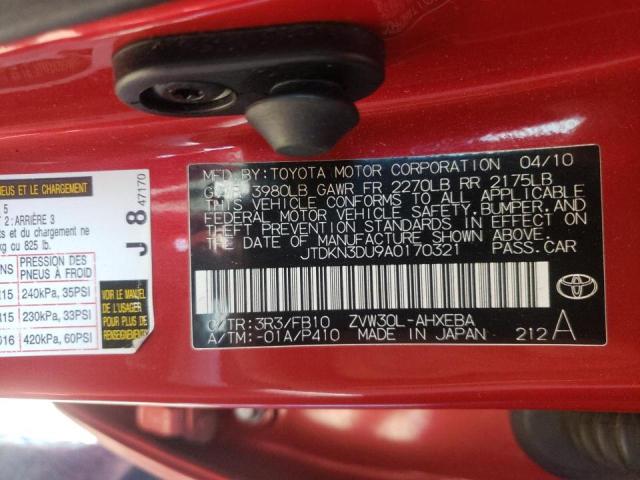 Photo 10 from auction – 2010 TOYOTA PRIUS with VIN JTDKN3DU9A0170321
