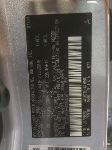 Photo 10 from auction – 2021 TOYOTA HIGHLANDER with VIN 5TDGBRCH4MS532871
