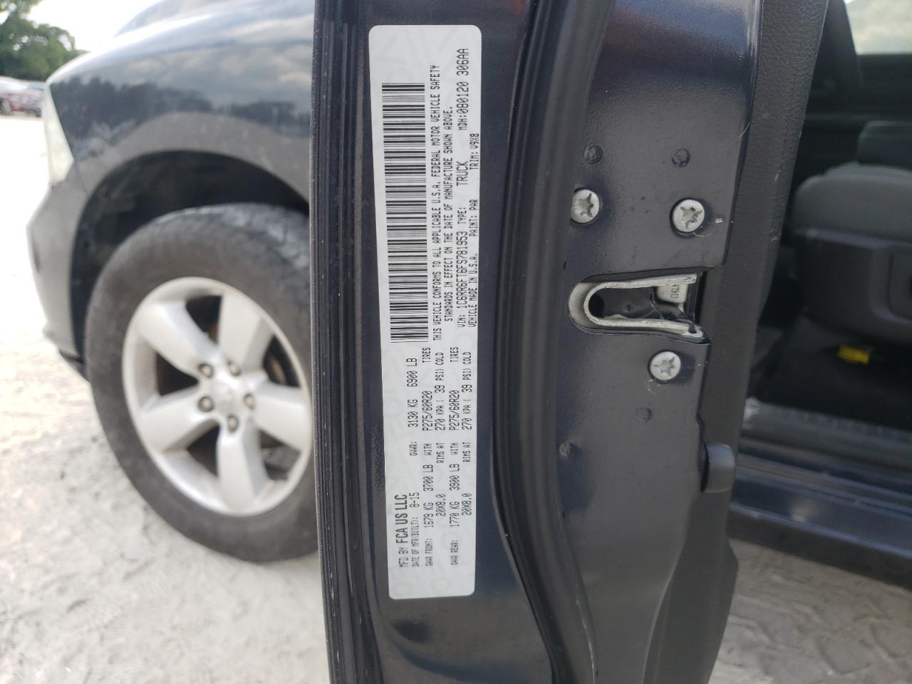 Photo 10 from auction – 2015 RAM 1500 ST with VIN 1C6RR6FT6FS781953