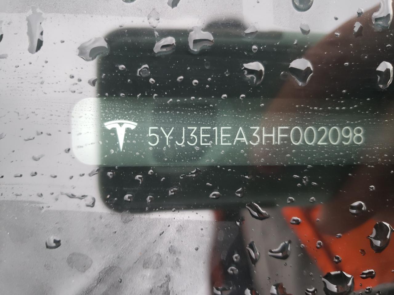 Photo 10 from auction – 2017 TESLA MODEL 3 with VIN 5YJ3E1EA3HF002098