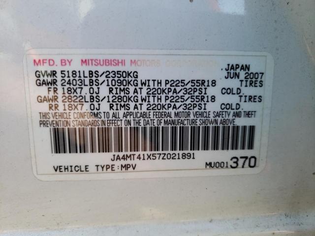 Photo 10 from auction – 2007 MITSUBISHI OUTLANDER with VIN JA4MT41X57Z021891