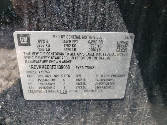 Photo 10 from auction – 2015 CHEVROLET SILVERADO with VIN 1GCVKREC8FZ439068