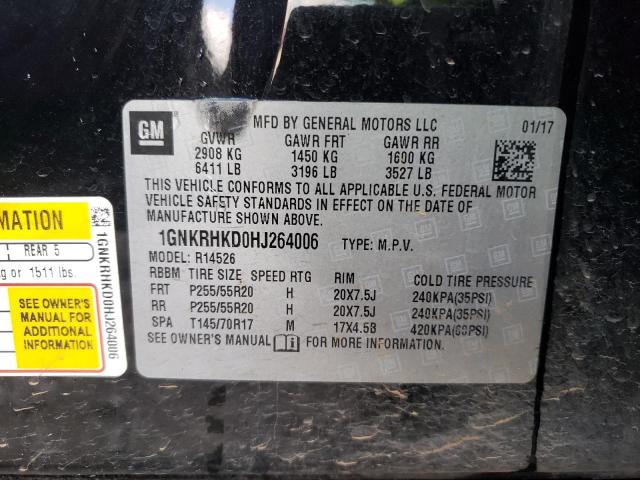 Photo 10 from auction – 2017 CHEVROLET TRAVERSE L with VIN 1GNKRHKD0HJ264006