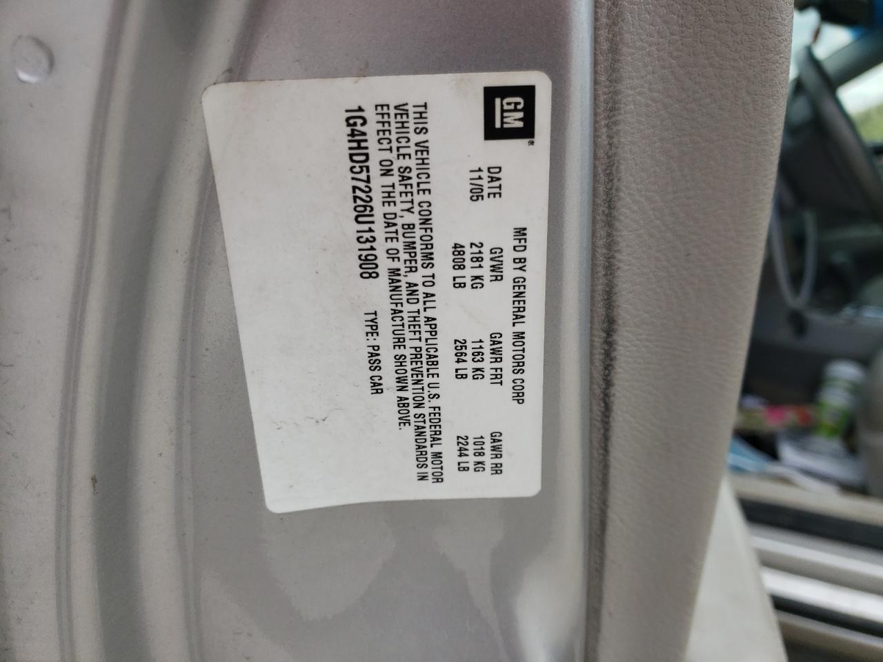 Photo 10 from auction – 2006 BUICK LUCERNE CX with VIN 1G4HD57226U131908