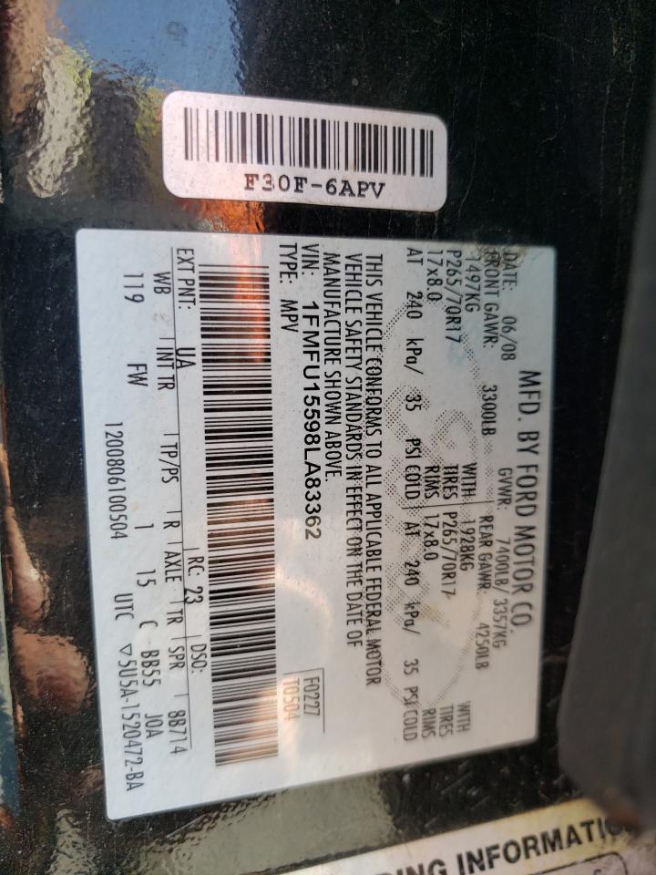 Photo 10 from auction – 2008 FORD EXPEDITION with VIN 1FMFU15598LA83362