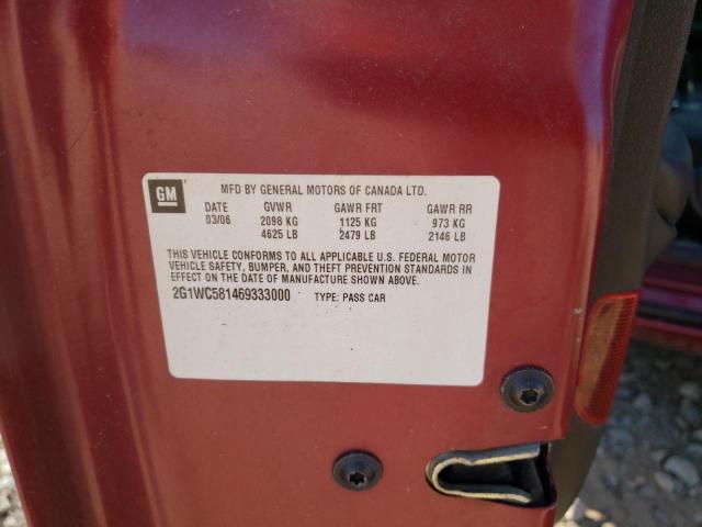 Photo 10 from auction – 2006 CHEVROLET IMPALA LT with VIN 2G1WC581469333000