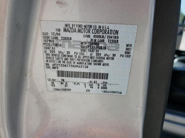 Photo 10 from auction – 2005 MAZDA TRIBUTE S with VIN 4F2YZ06175KM45128