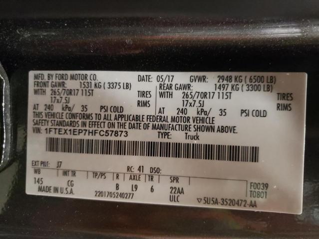 Photo 10 from auction – 2017 FORD F150 SUPER with VIN 1FTEX1EP7HFC57873