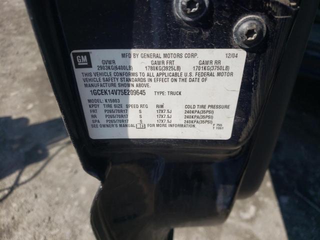Photo 10 from auction – 2005 CHEVROLET SILVERADO with VIN 1GCEK14V75E209645