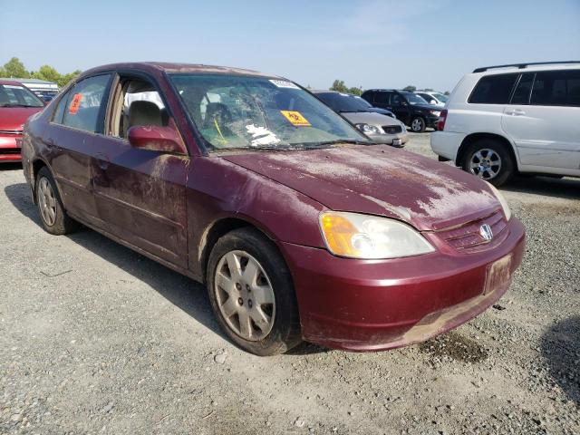 HONDA CIVIC EX 2002 with VIN 2HGES26802H505917 - Photo from auction