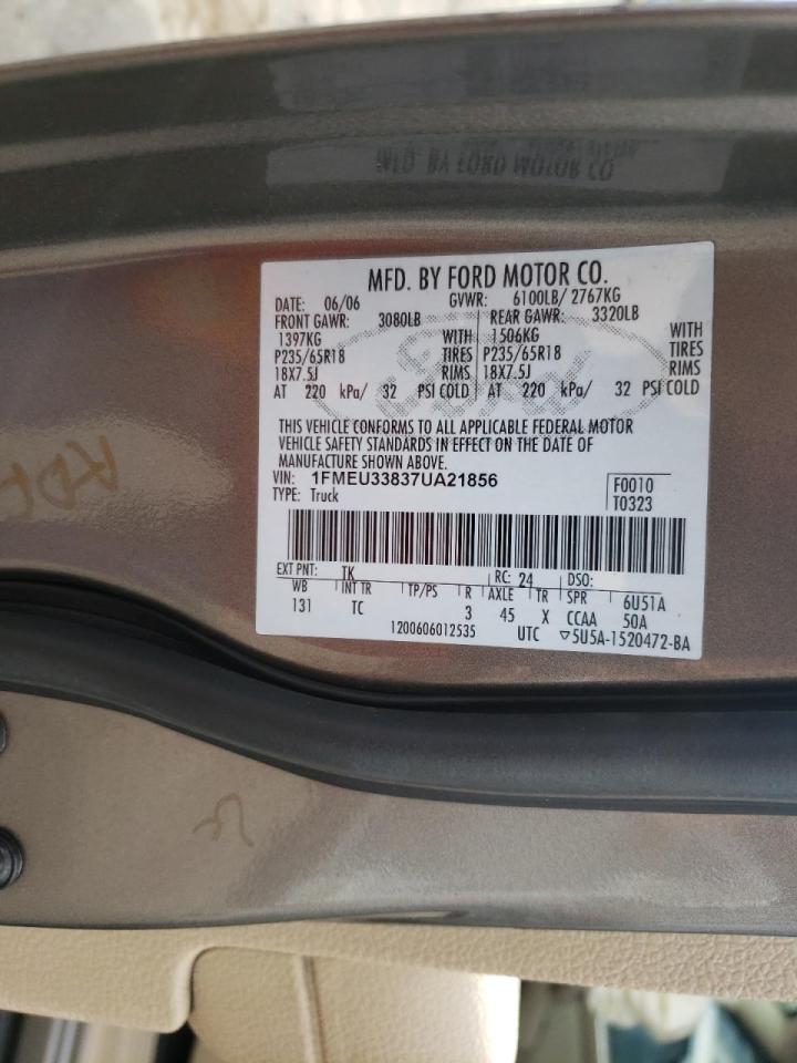 Photo 10 from auction – 2007 FORD EXPLORER S with VIN 1FMEU33837UA21856