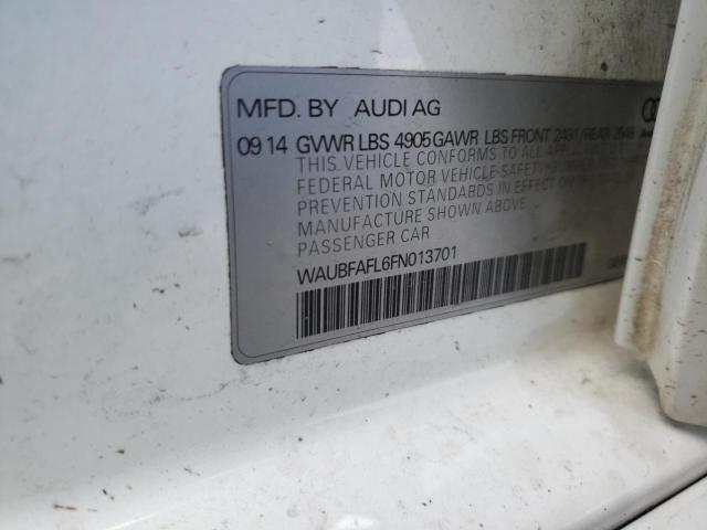 Photo 10 from auction – 2015 AUDI A4 PREMIUM with VIN WAUBFAFL6FN013701
