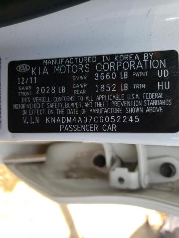 Photo 10 from auction – 2012 KIA RIO LX with VIN KNADM4A37C6052245