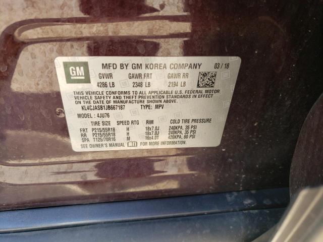 Photo 10 from auction – 2018 BUICK ENCORE PRE with VIN KL4CJASB1JB667187