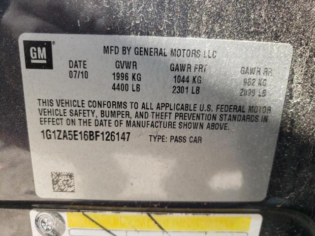 Photo 10 from auction – 2011 CHEVROLET MALIBU LS with VIN 1G1ZA5E16BF126147