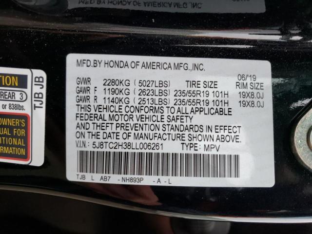Photo 10 from auction – 2020 ACURA RDX with VIN 5J8TC2H38LL006261
