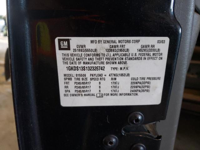 Photo 10 from auction – 2003 GMC ENVOY with VIN 1GKDS13S132326742