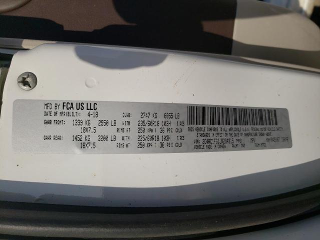 Photo 10 from auction – 2018 CHRYSLER PACIFICA T with VIN 2C4RC1FG1JR294315